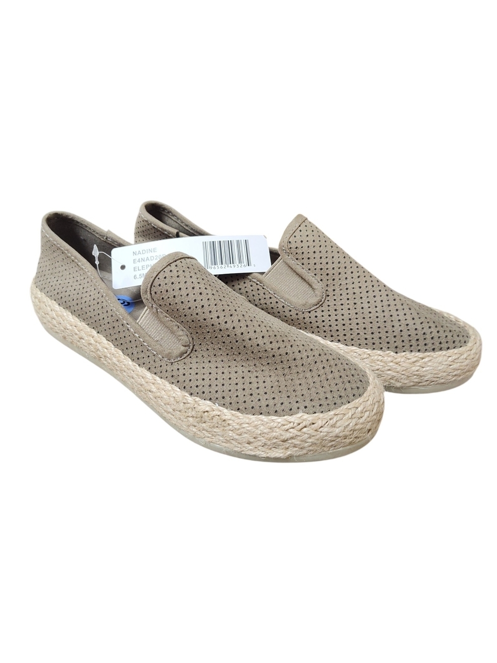 NWT Espirit Women's Taupe Slip-On Espadrille Loafers, 6.5